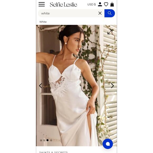 Sz M - NEW Saints & Secrets Satin Dress - Picture 6 of 9